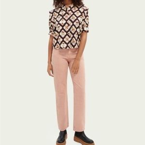 Scotch & Soda Tailored Straight Leg Jeans// pink sz 26/32